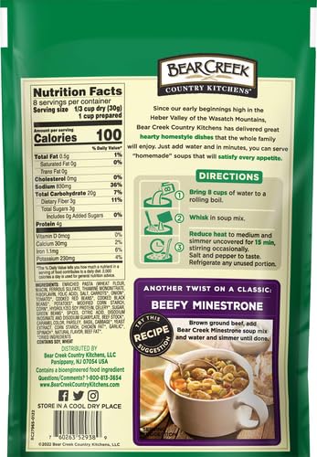 8.4 Bear Creek Soup Mix, Minestrone, Ounce