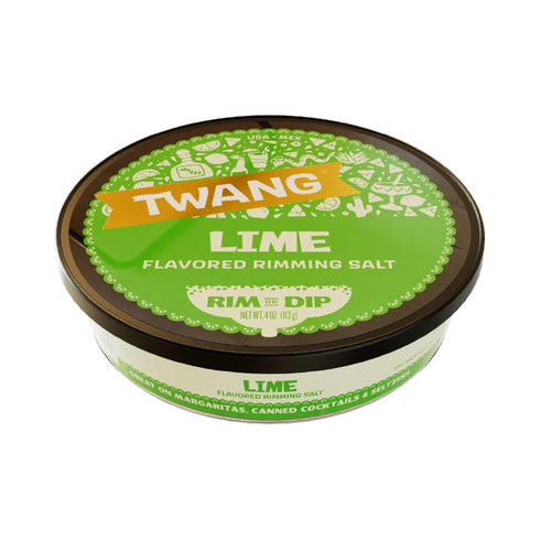 Rimmer, 4 (Pack 12) Twang Flavored Salt Lime, for Margaritas, Mocktails, Smoothies and Micheladas, Ounce