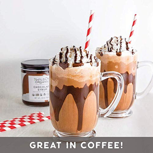 40 Oz, 2.5 lbs 2 Wildly Organic Chocolate Syrup - Organic, Fair Trade, Non-GMO, Kosher, Vegan, Agave Syrup, Premium