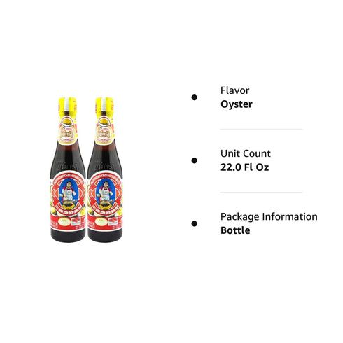 Thai Oyster Sauce Maekrua Brand, 11 oz bottle, Pack of 2