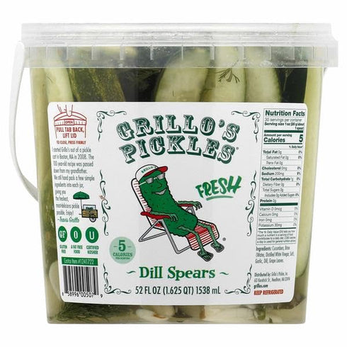 Generic Pickles Classic Dill Pickle Spears, 5 calories per serving. Gluten free. A