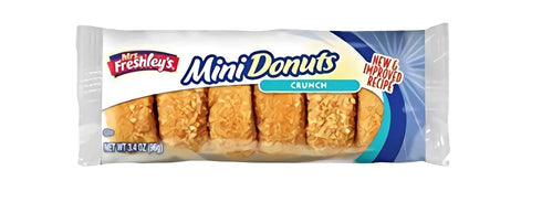 Mrs. Freshley's Pack 12 Donut Variety Assortment, Chocolate Frosted, Crunch, and Powdered Sugar