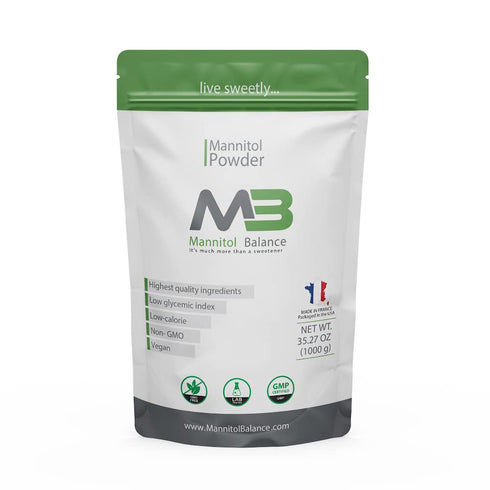 Mannitol Balance The Original - 1kg (2.2 lbs) Mannitol Powder - Natural Sugar Alternative