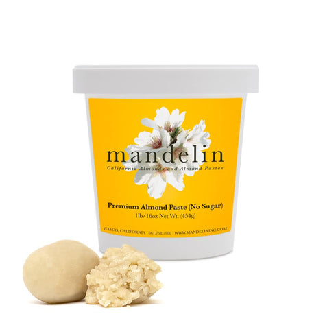MANDELIN CALIFORNIA ALMONDS AND ALMOND PASTES Mandelin Premium Almond Paste: No Sugar Added, 66% Almonds, 34% Maltitol (2