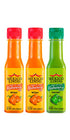 Pack 2 1 5 oz, Pack 3 Mexico Lindo Hot Sauce Variety Display with Red Habanero, Green Habanero, fl