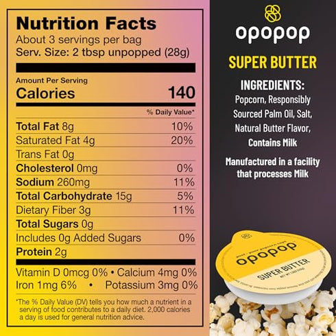 6-Pack 4-Pack Opopop Microwave Popcorn Bundle - Super Butter Pop Cups & Variety Gourmet Kit with Collapsible Silicone
