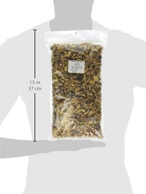 (1 Lb.) 3 Raw Shelled California Walnuts Halves & Pieces - Compares to Organic Walnuts - Great Source of Omega - Vegan