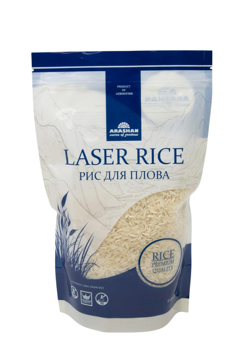 ARASHAN Laser Uzbek Rice Premium White Long Grain Rice (2 LB /