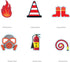 24 Pack Fireman Firefighter Cupcake Toppers - Fire Truck and Fire Extinguishing Cupcake Toppers for Birthday Party