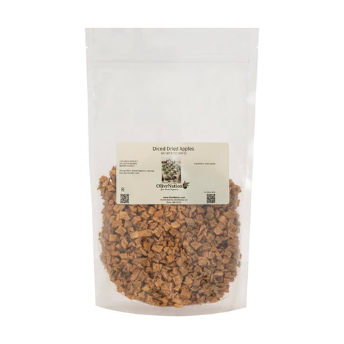 16 OliveNation All Natural Dried Diced Apple, Peeled and Cored, Non-GMO, Gluten Free, Kosher, Vegan - ounces