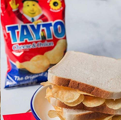 Tayto (24x25g Packs) Cheese and Onion flavour crisps from Ireland