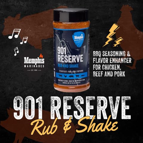 Memphis Marinades 901 Reserve Rub & Shake BBQ Seasoning, 10.4 oz for Chicken, Beef, and Pork