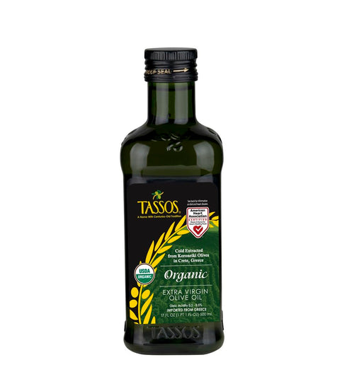 Tassos Organic Extra Virgin Olive Oil, 17 FZ