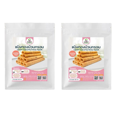 Generic (Pack of 2) Crispy Coconut Roll Mix - Authentic Thai Wafer Flour
