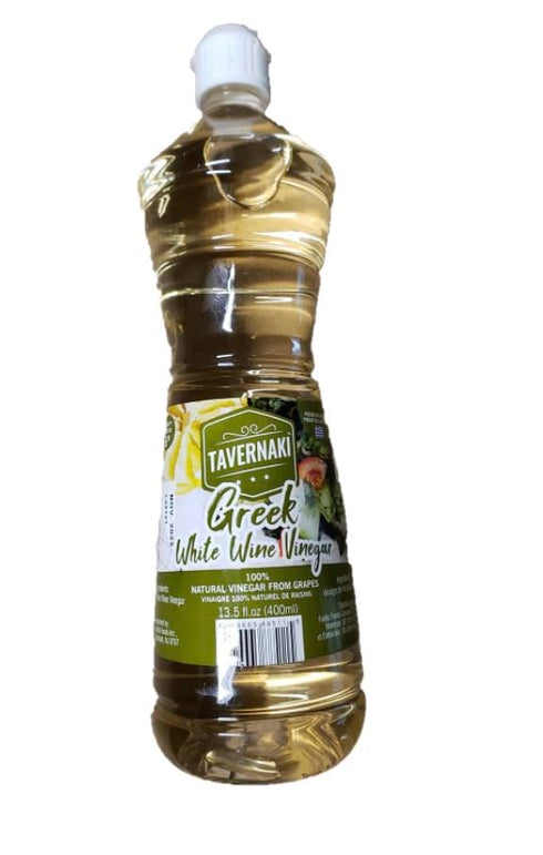 Generic Tavernaki's Greek White Wine Vinegar, 13.5 fl oz, Natural Grape Vinegar