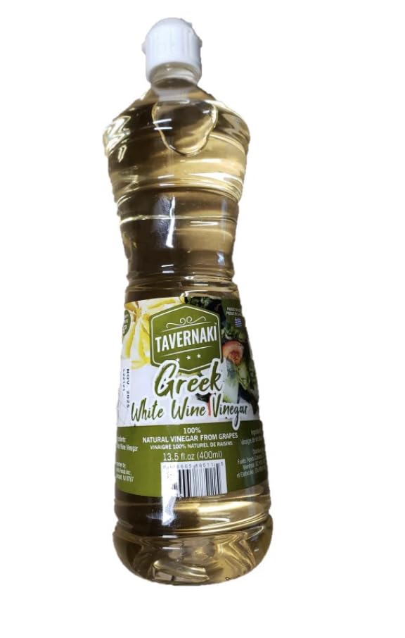 Generic Tavernaki's Greek White Wine Vinegar, 13.5 fl oz, Natural Grape Vinegar