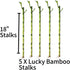 Generic 5 18 Inch Stalks of Straight Lucky Bamboo with one Free Bottle of Plant Food