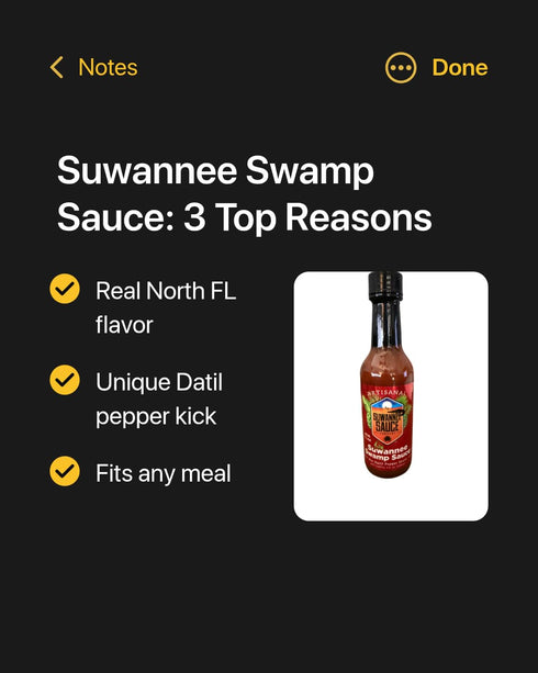 Generic 5 oz Suwannee Swamp Sauce Hot Datil Pepper Sauce, fl