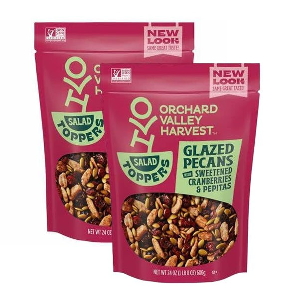 Generic OVH Salad Toppers Glazed Pecans, 24 oz Resealable Bag (Pack 2) -