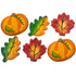 BakersDozenToGo Thanksgiving Fall Leaf and Pumpkin Cookies- Set of 6 Crunchy Shortbread Cookies