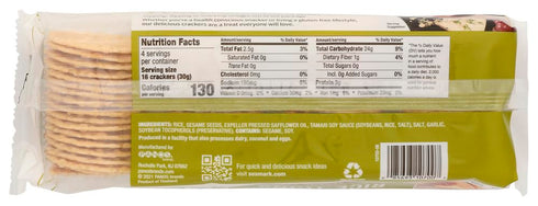 4.25 oz 2 Sesmark Foods Sesame Rice Thins Gluten Free -- - pc