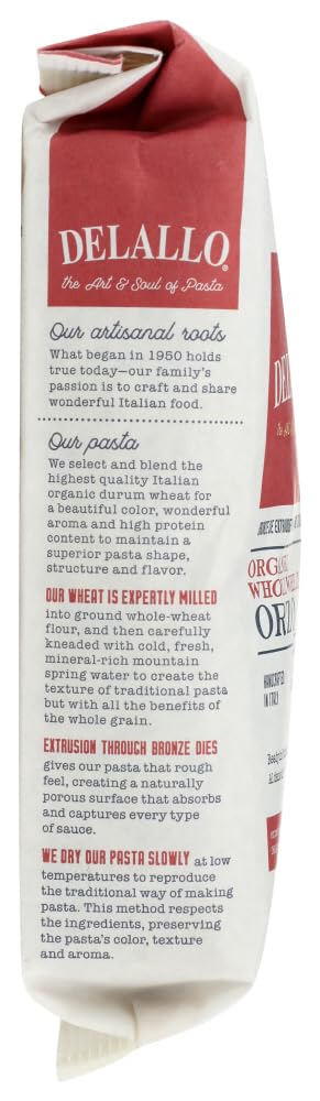65, 100% 16 oz (454 2pcs DeLallo, Orzo No. Whole Wheat Pasta, g)