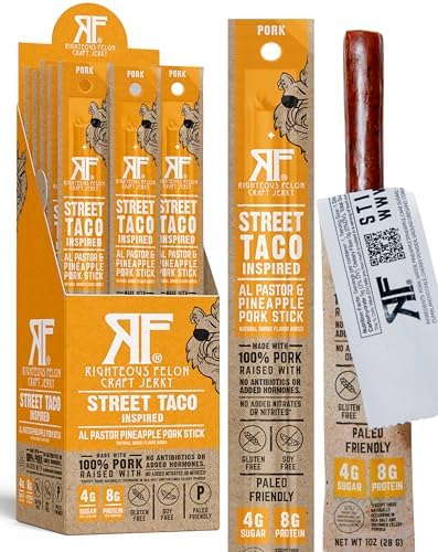 Righteous Felon Meat Sticks | 100% Pasture Raised Pork | 8g Protein