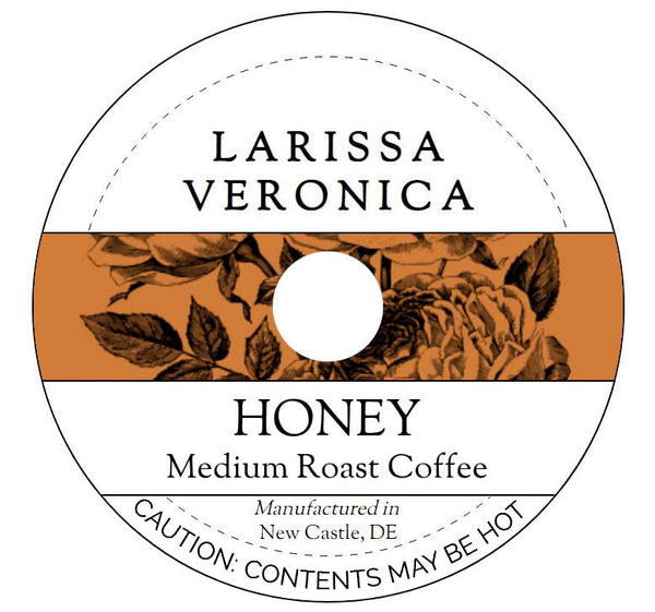 Larissa Veronica Honey Medium Roast Coffee (Single Serve K-Cup Pods) (Gourmet, Naturally Flavored, Whole