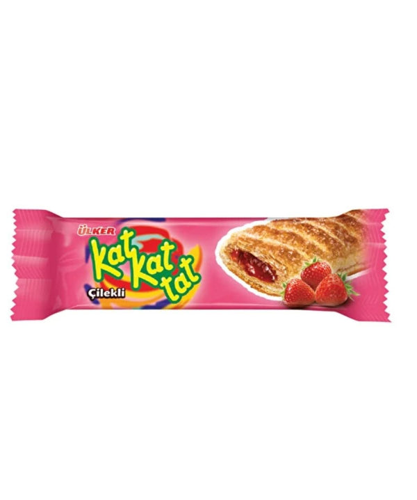Ulker Kat Kat Tat Puff Pastry With Strawberry Flavoured Cocoa Cream Filling