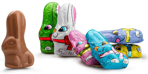 26 6 8 oz Madelaine Easter Candy Premium Milk Chocolate Bunny Wrapped In Different Color Foils - Chocolate Candy Easter