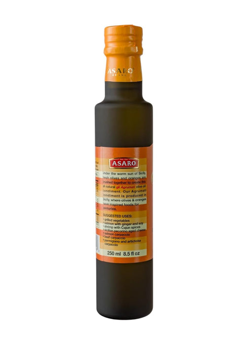 8.45 oz (250 ML) Partanna Extra Virgin Olive Oil pressed with Sicilian Moro Orange - Premium Flavored Extra Virgin