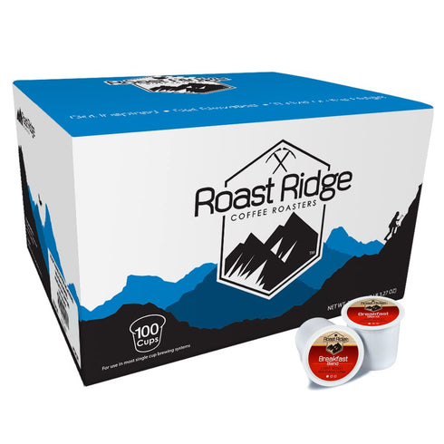 100 Count Roast Ridge Single Serve Coffee Pods for Keurig K-cup Brewers, Breakfast Blend, Light Roast