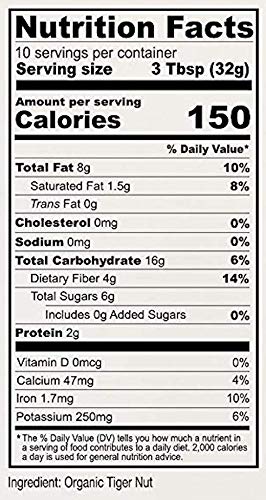 12 oz, Anthony's Organic Peeled Tiger Nuts, Raw, Gluten Free, Non GMO, Paleo Friendly