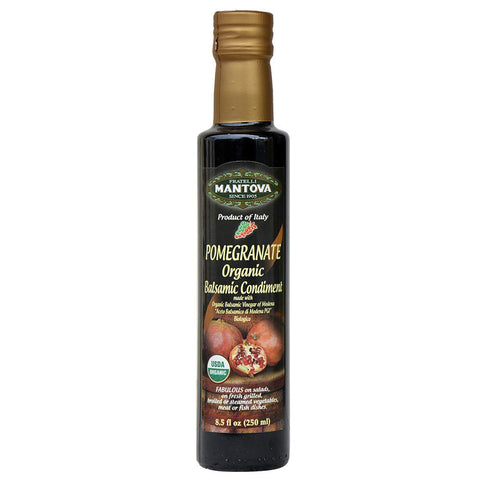 Mantova Organic Pomegranate Balsamic Vinegar of Modena, Perfect for Salad Dressing, Pasta