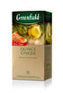 Greenfield Quince Ginger Green Tea Fruit & Herbal Collection - 25 Teabags in Special Foil Sachet