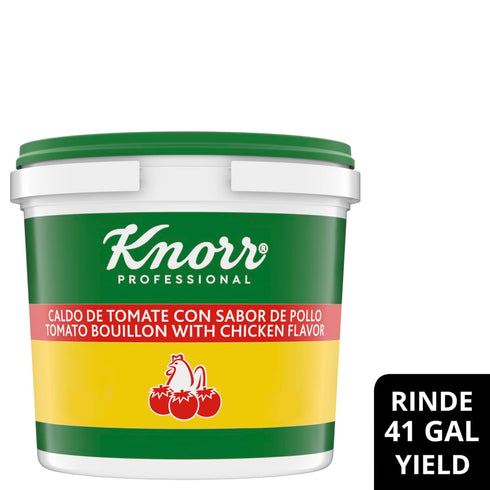 0g 4.4 lbs (Pack 1) Knorr Professional Caldo de Tomate, Tomato Bouillon with Chicken Flavor Granulated Base, Bouillon