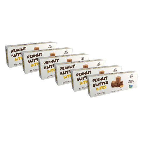 6 6 (36 PASOKIN | Cocoa Crunch Natural Peanut Butter Bites | Gluten Free, Vegan, Protein Snack | Crunchy and Creamy |
