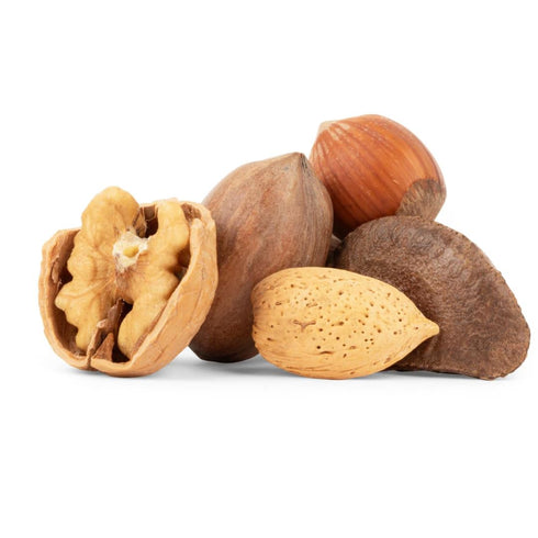 3 lb Nuts.com Mixed Nuts in Shell, No Brazil Nuts - Bag, Natural, Includes Walnuts, Hazelnuts, Pecans, Almonds