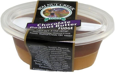 Walnut Creek Amish Fudge Cup Chocolate Peanut Butter 3 oz with Spoon