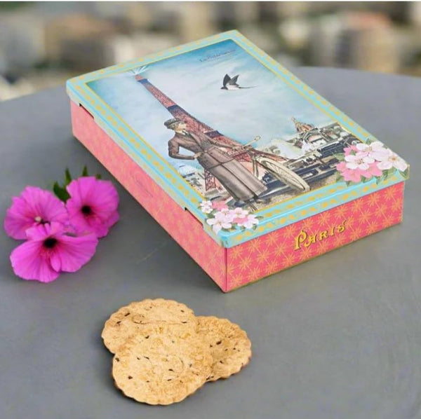 Metr La Sablsienne, Louison Paris Petit Tin of Pure French Butter Cookies with