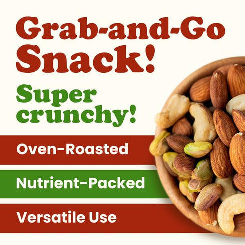 1 Food to Live Organic Dry Roasted Nut Lovers Mix, Pound Oven Toasted Pistachios, Almonds and Cashews Blend. No Salt