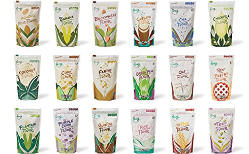 (16 Oz) Pereg Chickpea Flour - Multipurpose Flour - Naturally Gluten Free - Non GMO - For Cooking, Baking, Coating