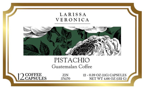 Larissa Veronica (12 574170) 2 Pack Pistachio Guatemalan Coffee (Single Serve K-Cup Pods) (Gourmet, Naturally Flavored