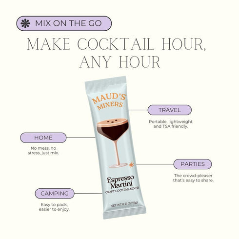 Pack 12 Maud's Mixers Variety Cocktail Mix, ct, Mocktail Non-Alcoholic Drinks - Made with Real Agave - Low Calorie, Low