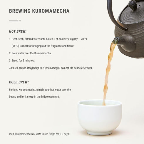 (5.3oz/150g) Senbird Premium Kuromamecha - Japanese Black Soybean Tea - From Hokkaido, Japan - Loose Leaf Kuromame