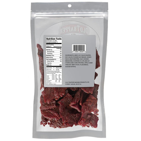 Package, 14 70 (Pack (Pack 2) Old Trapper Zero Sugar Beef Jerky, Eight-Ounce Individual Natural Wood Smoked