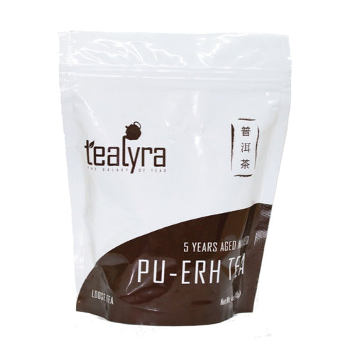 Tealyra Ripe Pu'erh Tea - 5 Years Aged Loose Leaf, High Caffeine Level, 113g (4-ounce)
