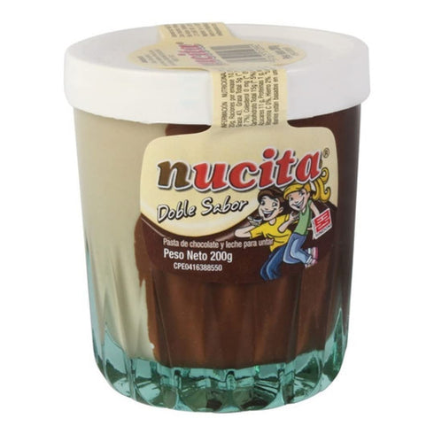 Sindoni 200 Nucita Doble Sabor Chocolate Con Leche Dulce Venezolano Vaso Gr. Spreadable Chocolate Double Flavor Double
