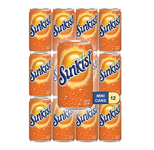 SUPOOBE Bundle of Orange Soda Mini Soda Cans, 7.5 oz Soft Drinks Bulk