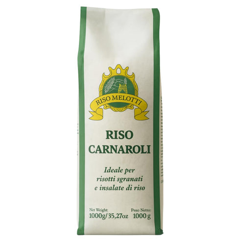Riso Melotti Carnaroli Rice 2.2 lb (1 kg) Premium Italian Risotto Rice, High Starch